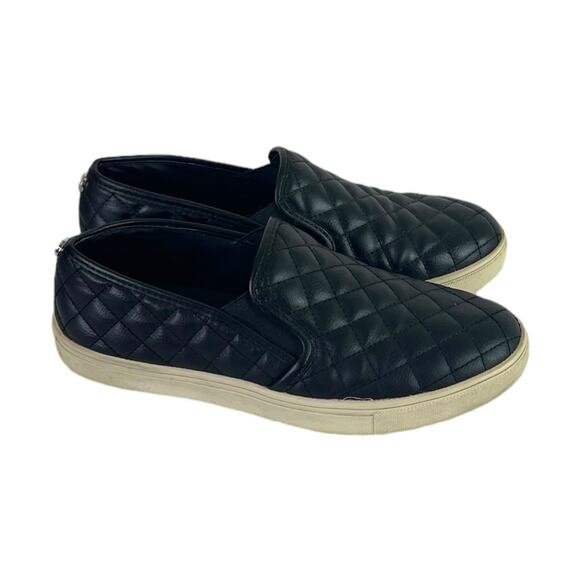 Steve Madden Ecentrcq Quilted Black Sneaker Loafer Sporty Slip On Women’s Size 8 - Picture 11 of 12